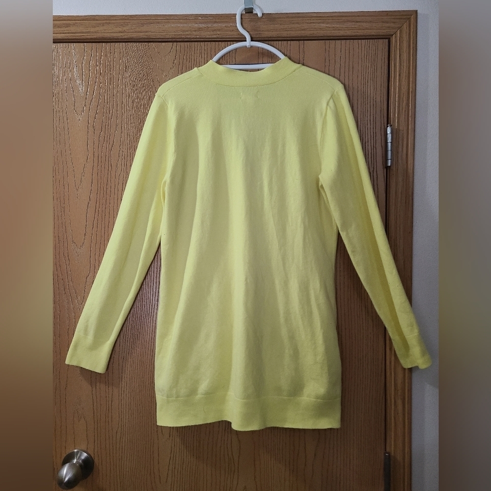 Duluth Trading Co. Yellow Cozy Knit Button Down Coastal Grandma Preppy Cardigan - Picture 2 of 3